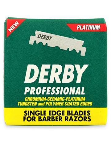 DERBY PROFESSIONAL SINGLE EDGE PLATINUM 100 BLADES (GREEN)